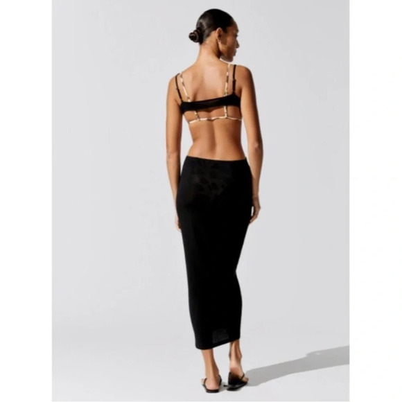 WEWOREWHAT SWIM M Knit Knot Midi Slinky Sexy Cut Out Coquette Sheer Revealing - Picture 5 of 16